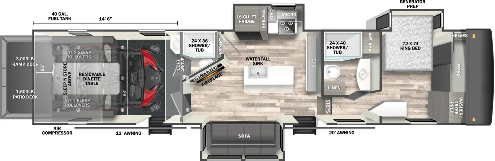Shockwave 4015GX Floorplan